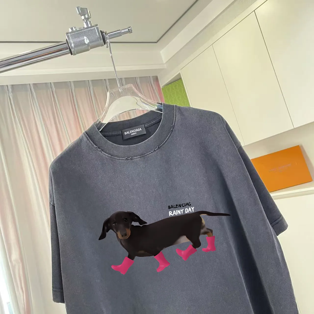 BALENCI*GA 2025 New Arrival logo 320g T Same Style Size：S M L XL XXL ：Black White Red Black